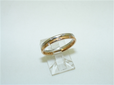 18k Yellow and White Gold Band