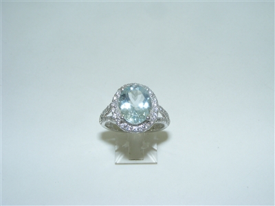 Natural Aquamarine Diamond ring