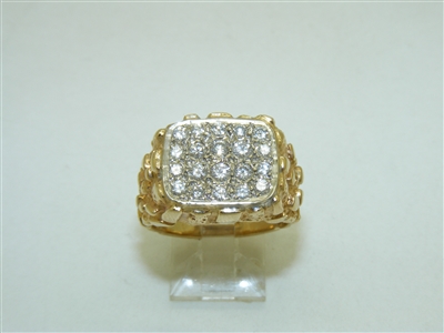 Yellow Gold Nugget Diamond Ring