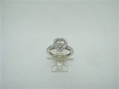 Beautiful Halo Heart Shape Diamond Engagement Ring