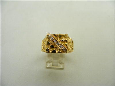 Nugget 14k Mens Yellow Ring