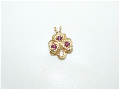 14k Yellow Gold Ruby Pendant