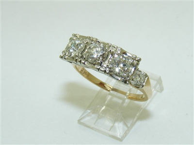 Vintage Two Tones Diamond Ring