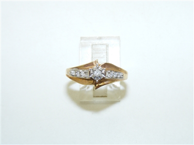 14k Yellow Gold Diamond Engagement Ring