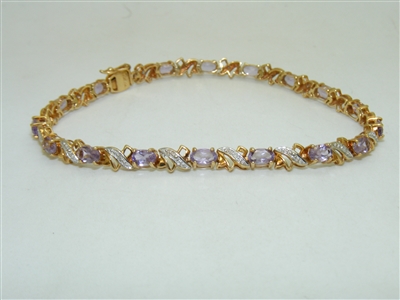 14k Yellow Gold Gorgeous Tennis Bracelet