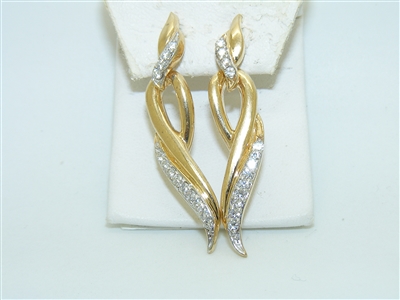 14k Yellow Gold Diamond Earrings