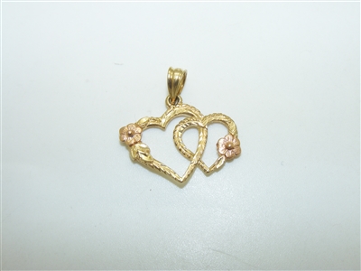 Yellow And Rose Gold Heart Pendant