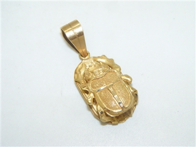 Lovely 22k Yellow Gold Beetle Pendant