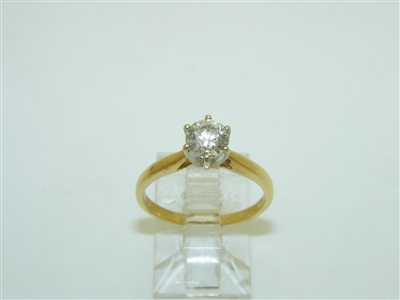 18k yellow Gold Diamond  Engagement Ring