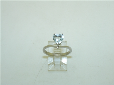 Heart Shape Aquamarine Ring