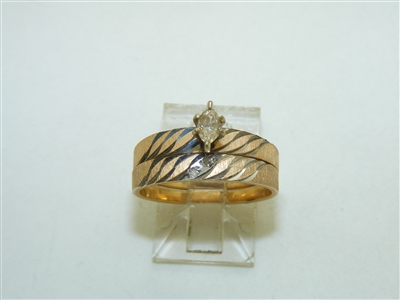 14k Yellow gold Duo Diamond Set