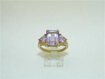 10k Yellow Gold Natural Amethyst Ring