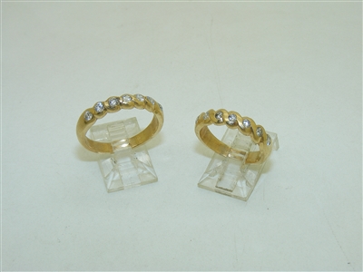 14k Yellow Gold Diamond Band Wedding Set