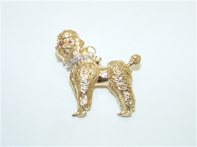 14k Yellow Gold Dog Pin