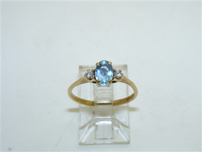 Beautiful Aquamarine Diamond Ring