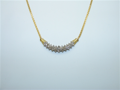 14k Yellow and White Gold Diamond Necklace