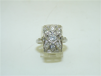 Vintage 18k White Gold Diamond Ring