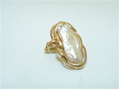 Yellow Gold Pearl Shortener Clasp