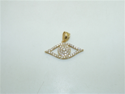 Yellow Gold Eye Diamond Pendant