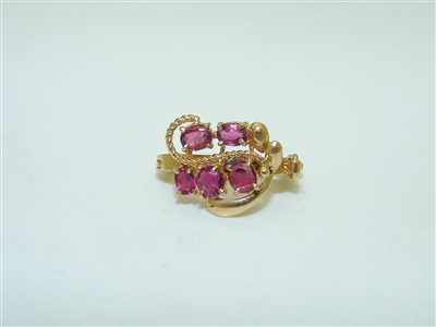 14k Yellow Gold Ruby Shortener Clasp