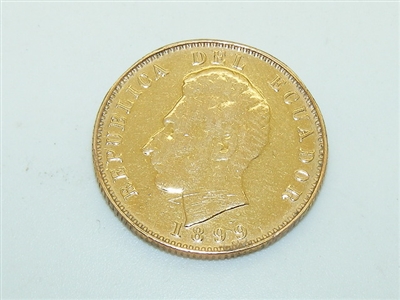 Republica Del Ecuador 1899 Gold coin