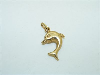 14k Yellow Gold Dolphin Pendant