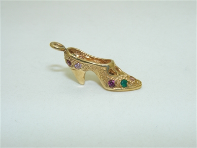 18k Yellow Gold High Heel Pendant