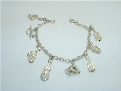 Musical Instrument Charm Bracelet