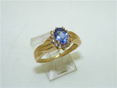 Yellow Gold Diamond Tanzanite Ring