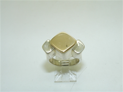 Men's Silver & Yellow Gold Ring