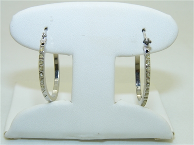 14k White Gold Hoop Earrings