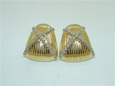 14k Yellow Gold French Clip Earrings