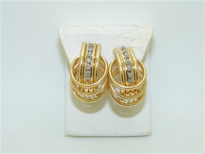 14k yellow gold French Clip Earrings