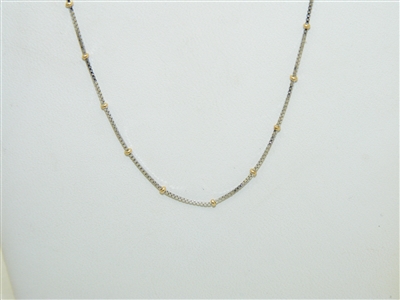 14k White And Yellow Gold Chain