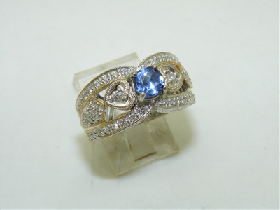 18k White Gold Tanzanite Diamond Ring