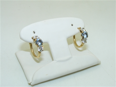 14k Yellow Gold Cubic Zircon Earrings