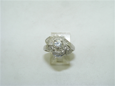 Vintage 14k White Gold Diamond Ring