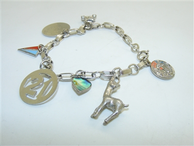 Sterling Silver Charm Bracelet Set