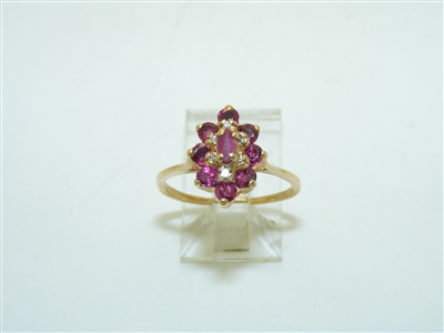 14k Yellow Gold Beautiful Ruby Ring