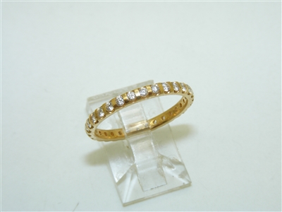 18k Yellow Gold Eternity Diamond Ring