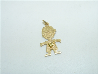 14k Yellow Gold Little Boy Pendant