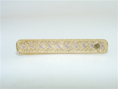 Rare 18k Yellow And White Gold Dunhill Tie Clip