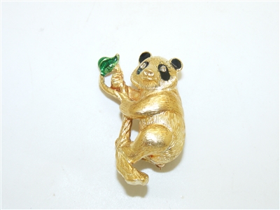 18k yellow Gold Panda Pin