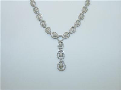 14k White Gold Diamond Necklace