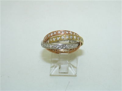 Gorgeous Trio Diamond Rolling Ring