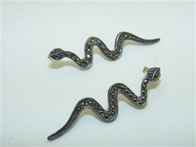 Sterling Silver Snake Earring