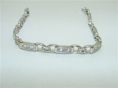 14k white Gold tennis Bracelete