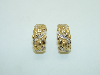 14k Yellow Gold French Clips Earrings