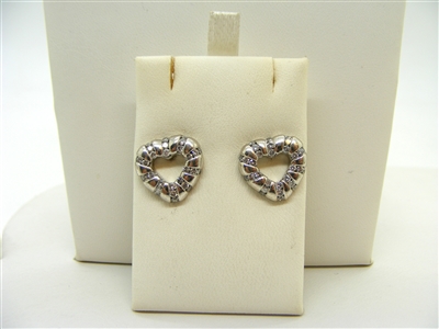 Heart diamond earrings