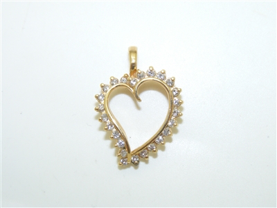 14k Yellow Gold Diamond Pendant